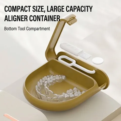 Portable Orthodontic Retainer Case Pull Out Dental Braces Storage Box For Adults Kids Mouth Guard Container ABS Sealed Travel Case
