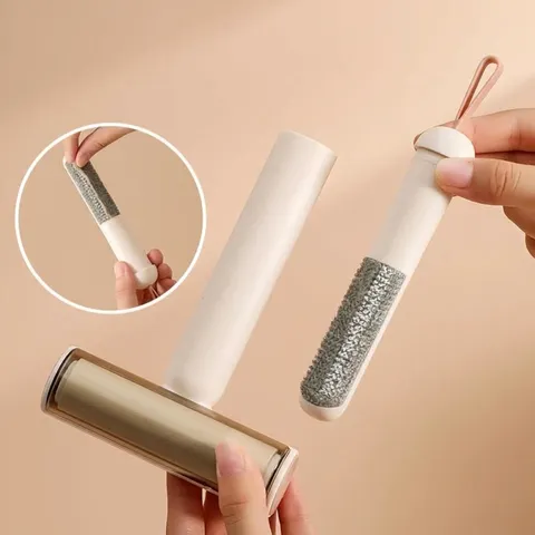 3-in-1 Multi-Functional Lint Roller Portable Tear-Off Dust Remover Hidden Cleaning Brush For Clothes Pet Hair Household