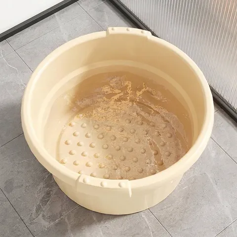 Cubo de Baño de Pies Engrosado Con Puntos de Masaje Lavabo de Plástico Portátil para Adultos Niños Cuidado de la Salud Hogar