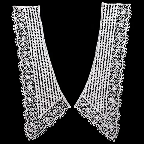 Floral Lace Fake Collar Milk Silk Embroidery Water Soluble Hollow Out Peter Pan Collar Detachable Clothing Accessories