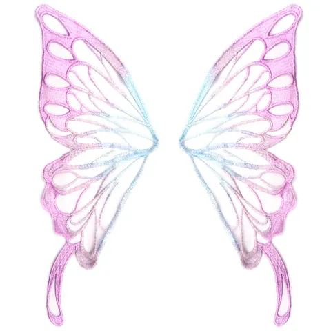 Butterfly Pattern Lace Mesh Embroidered Patch Applique For DIY Clothing Underwear Back Collar Decoration Gradient Color Moth Patch