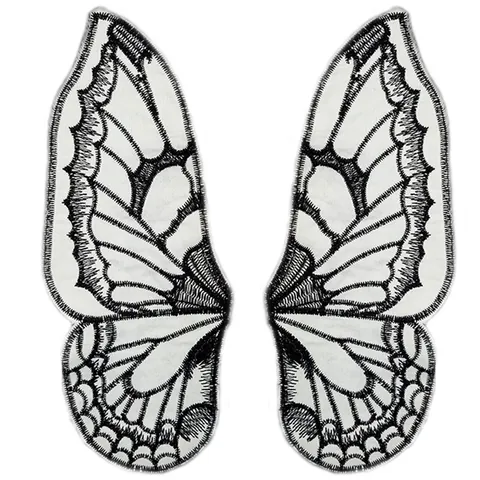 Butterfly Wings Lace Embroidery Patch Applique For Lingerie Dress Clothing DIY Sewing Decorative Floral Craft Accessory