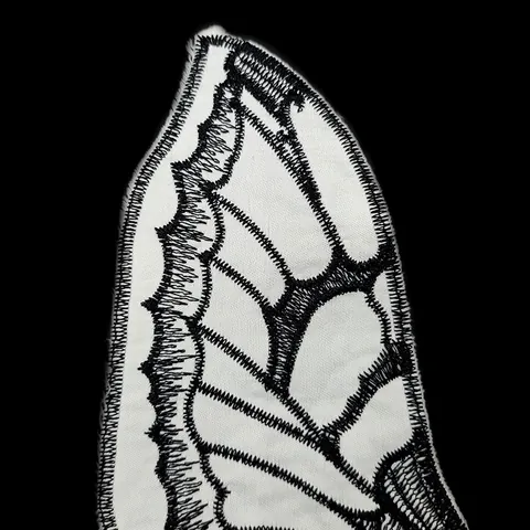Butterfly Wings Lace Embroidery Patch Applique For Lingerie Dress Clothing DIY Sewing Decorative Floral Craft Accessory