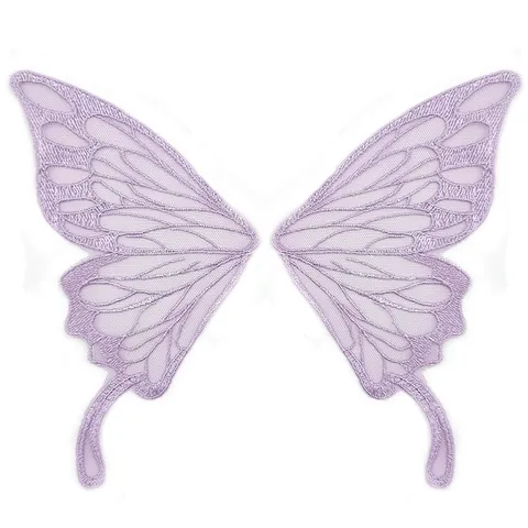 Schmetterlingsmuster Bestickte Spitzenapplikation Motiv Polyester Netz Patch Für Kleidung Dekor DIY Zubehör Rückseite Kragen Besatz