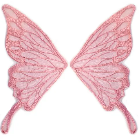 Schmetterlingsmuster Bestickte Spitzenapplikation Motiv Polyester Netz Patch Für Kleidung Dekor DIY Zubehör Rückseite Kragen Besatz