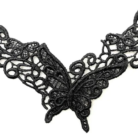 Butterfly Water Soluble Lace Applique 3D Hollow Embroidery Patch For Clothing Dress DIY Sewing Accessories Decor