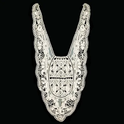 Cotton Embroidery Hollow Fake Collar Lace Applique For Women Clothing Neckline Flower Water Soluble Lace Trim DIY Sewing Accessories