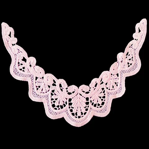 Milk Silk Water Soluble Embroidered Lace Fake Collar Hollow Out Floral DIY Garment Sewing Accessory For Kids Women Clothes