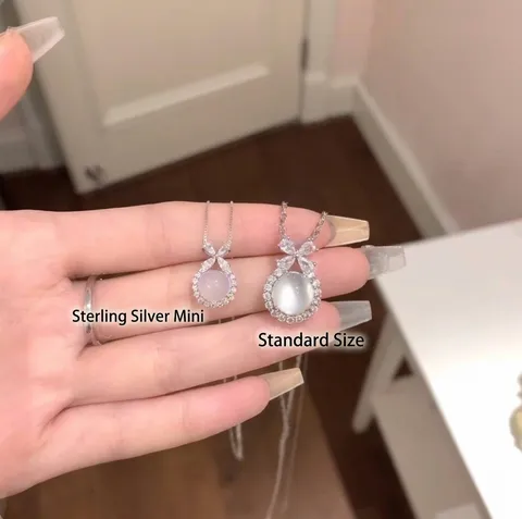 S925 Sterlingsilber Blume Weißer Achat Anhänger Halskette Für Damen Süßer Feenstil Boxkette Strass Schlüsselbein Halskette Schmuck Geschenk