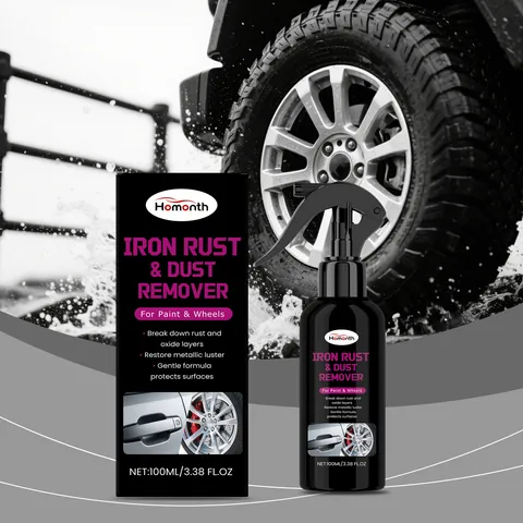 Car Wheel Rim Rust Remover Spray Auto Metal Surface Stains Cleaner Maintenance Polish Protective Formulation Liquid Spray Bottle