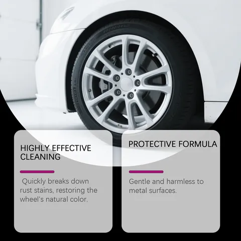 Car Wheel Rim Rust Remover Spray Auto Metal Surface Stains Cleaner Maintenance Polish Protective Formulation Liquid Spray Bottle