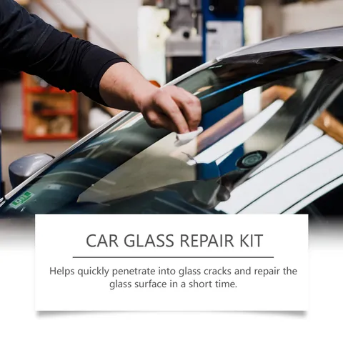 Professional Car Windshield Glass Repair Kit Nanotechnology Windshield Crack Scratch Repair Fluid With Curing Film Scraper For Clear Vision Automotive Restoration
