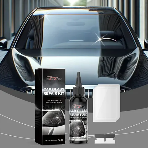Professional Car Windshield Glass Repair Kit Nanotechnology Windshield Crack Scratch Repair Fluid With Curing Film Scraper For Clear Vision Automotive Restoration