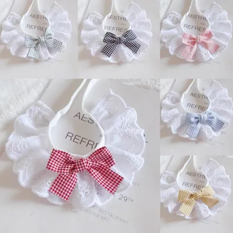 Schattige Kant Huisdier Slikbibs Ruitjes Strik Kat Hond Sjaal Verstelbare Kleine Puppy Kitten Halsbekleding Huisdier Verzorging Accessoires