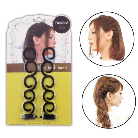 Lot d'Outils de Tressage en Forme de S Outils de Coiffure en Plastique pour Femmes Coiffures DIY Accessoires Cheveux Noir Marron
