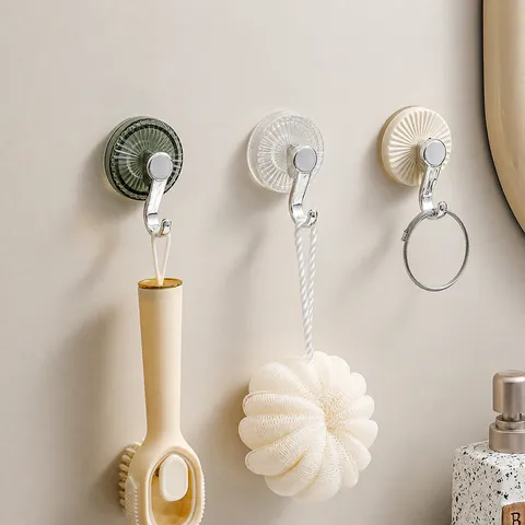 Punch-Free Vacuum Suction Cup Hook Heavy Duty Light Luxury Wall Mounted Hanging Hook For Kitchen Bathroom Home