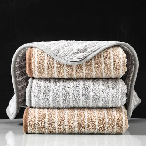 Verdikte Microvezel Keukenschoonmaakdoek Super Absorberend Oliebestendig Vaatdoek Gestreept Theedoek Met Koord