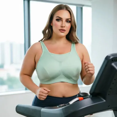 Women's Plus Size Sports Bra High Impact Support Full Coverage Minimizer Shockproof Nylon Yoga Gym Top For Large Chest