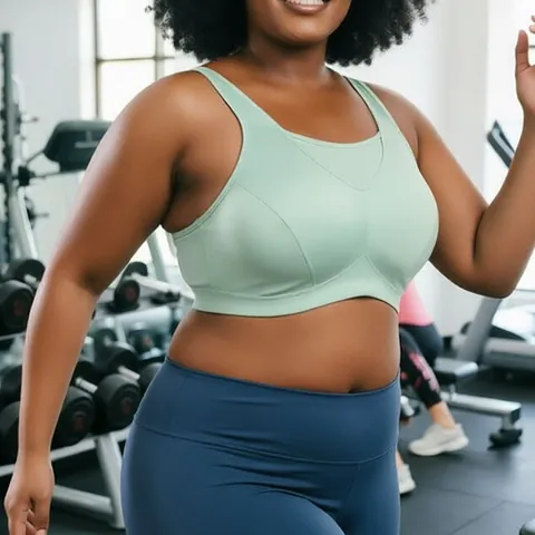 Women's Plus Size Sports Bra High Impact Support Full Coverage Minimizer Shockproof Nylon Yoga Gym Top For Large Chest