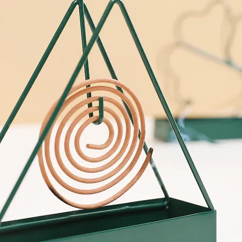 Minimalist Triangle Mosquito Coil Holder Metal Plastic Repellent Incense Tray Home Desktop Mosquito Incense Stand