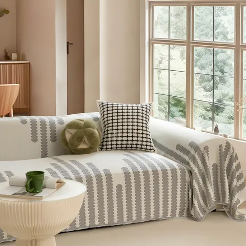 Ice Silk Sofa Cover Modern Minimalist Jacquard Sofa Towel Protective Slipcover For Living Room Home Decor