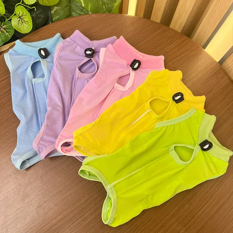 Pet Recovery Suit Cat Surgical Recovery Shirt Soft Breathable Anti-Licking Postoperative Wear Pet Clothes For Cats