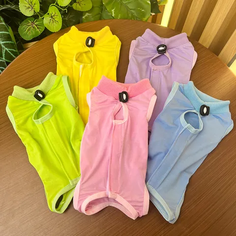 Pet Recovery Suit Cat Surgical Recovery Shirt Soft Breathable Anti-Licking Postoperative Wear Pet Clothes For Cats