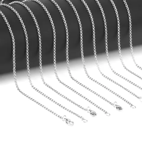 Minimalist Stainless Steel Necklace For Women Men Rolo Chain Link拼接 Necklace Gold Silver Black Necklace Fashion Jewelry
