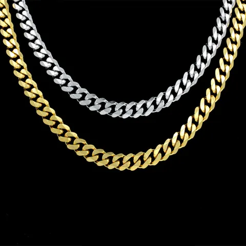 Zeskantig Geslepen Curb Chain Ketting Roestvrij Stalen Sieraden Voor Mannen Vrouwen Veelzijdige Punk Stijl Hip Hop Ketting Cadeau