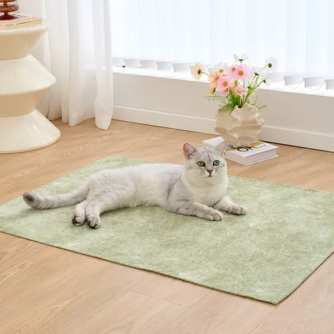 Non-Slip Four Seasons Pet Dog Mat Moisture-Proof Chenille Jacquard Cat Bed Cushion Protective Pad for Crate Sofa Home