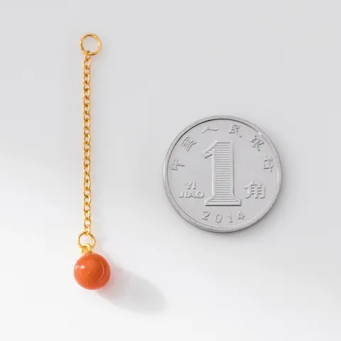 925 Sterling Silver Gold Plated Cross Chain Tassel Pendant With South Red Agate DIY Jewelry Accessory For Earrings Bracelet