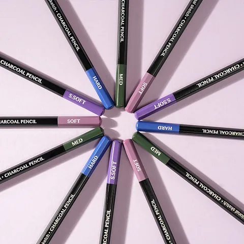 Professional Drawing Wood Charcoal Pencils For Sketching Artist Carbon Graphite Pencils For Students Art Supplies