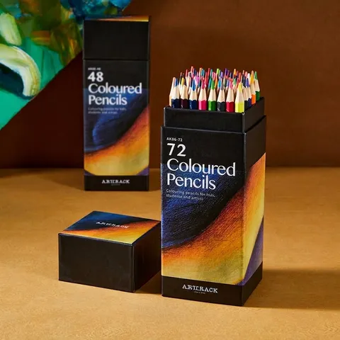 Professional Oil Based Colored Pencil Set Artist Grade Multicolor Drawing Pencils In Paper Tube Sketching Supplies For Kids And Students