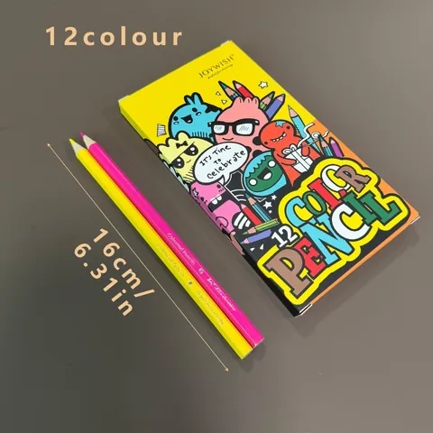 Joywish Cartoon Wooden Colored Pencils Multi Color Painting Drawing Pencil Set For Students School Stationery Hand Account Crafting