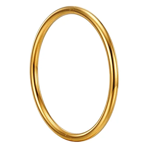 Minimalist Titanium Steel Open Bangle For Women Electroplated Korean Ins Style Light Luxury Plain Geometric Jewelry Gift