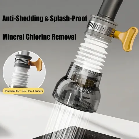 Universal Rotating Kitchen Faucet Filter Splash-proof Water Purifier Retractable Faucet Aerator For Kitchen Bathroom Sink
