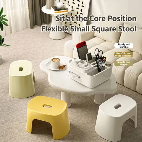 Sgabello in Plastica Ispessita Antiscivolo Sgabello da Doccia per Bagno Poggiapiedi Portatile per Adulti e Bambini Panchina per Cambio Scarpe Impilabile