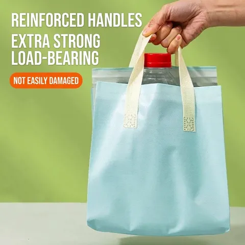 Disposable Insulated Bag Cold Heat Dual Use Non-woven Fabric Aluminum Foil Thermal Bag For Catering Takeout Picnic Milk Tea Packaging Bag