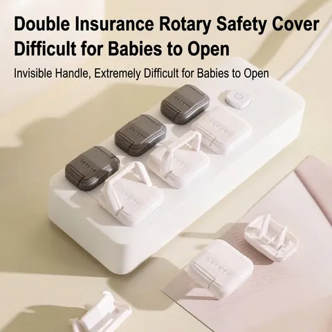 Baby Safety Socket Covers Child Protection Anti Electric Shock Plug Protectors White Grey ABS Household Safety Guards