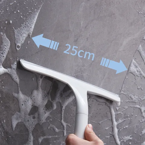 Window Squeegee Shower Glass Wiper Cleaning Tool With Non-Slip Handle TPR Blade For Bathroom Mirror Car Tile Kitchen Surface
