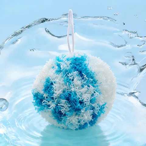 Multifunctional Household Cleaning Ball PP Fiber Mesh Scouring Sponge For Bathroom Kitchen Sink Countertop Cleaning Tool
