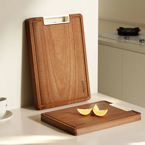 Ebony Wood Cutting Board Standable Rectangular Antibacterial Mildew Resistant Kitchen Chopping Board Natural Solid Wood