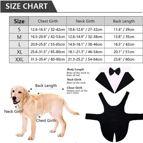 Formeller Hund Tuxedo Anzug Mit Fliege Formelles Hochzeitsfeier Outfit Für Mittelgroße Große Hunde Haustier Weste Bandana Set