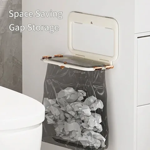 Foldable Wall Mounted Trash Bag Holder For Kitchen Bathroom Plastic Bag Storage Rack Space Saving Waste Bag Fixer Organizer