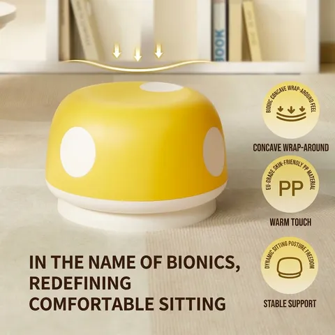 Creative Cute Mushroom Shape Stool Polka Dot PP Plastic Anti-slip Footstool For Entryway Living Room Children Kids