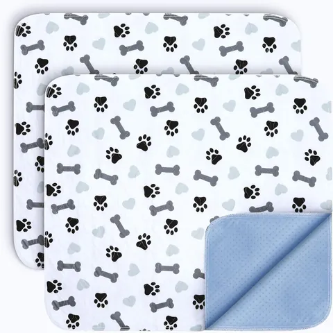 Empapadores Lavables Reutilizables para Perros Absorbentes Impermeables Alfombrilla de Entrenamiento para Cachorros Antideslizante