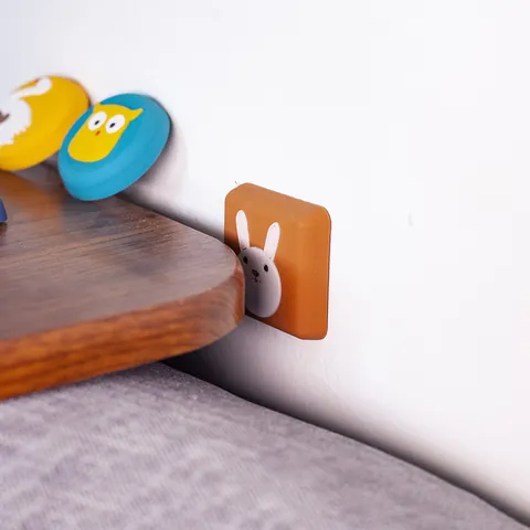 Cartoon Silicone Wall Bumper Door Handle Buffer Silent Crash Pad For Home Furniture Protection Animal Shaped Protective Mat