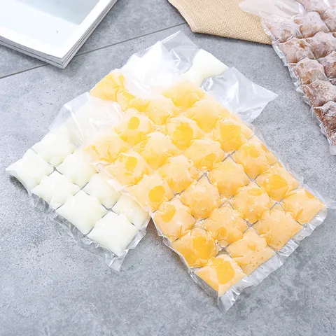 Bolsas de Cubitos de Hielo Desechables Autocierre de Verano Moldes de Plástico Portátiles para Cocina