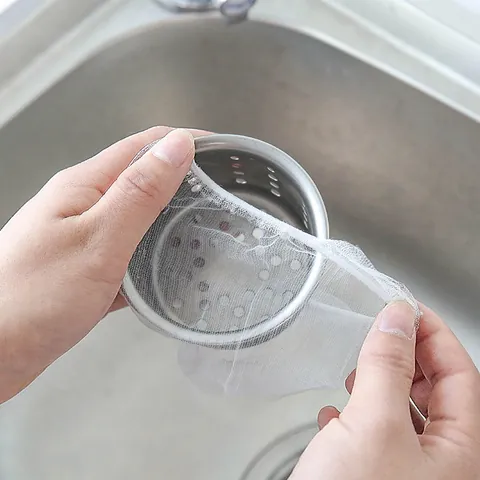 Kitchen Sink Strainer Mesh Bag Disposable Sewer Filter Anti-Clogging Trash Bag For Sink Floor Drain Kitchen Cleaning Supplies