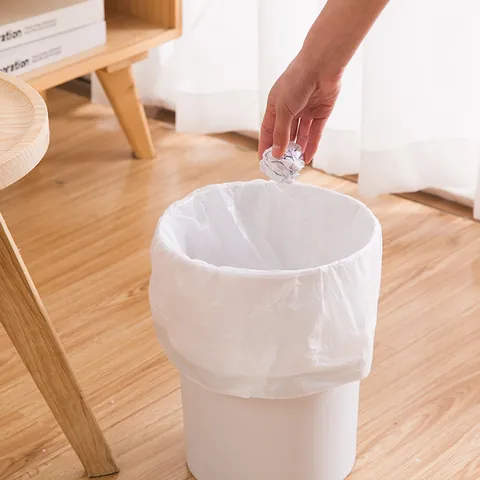 Bolsas De Basura De PE Engrosadas Con Cordón Y Cierre Automático Para Cocina Bolsas De Basura Desechables Resistentes En Pack De Varios Rollos
